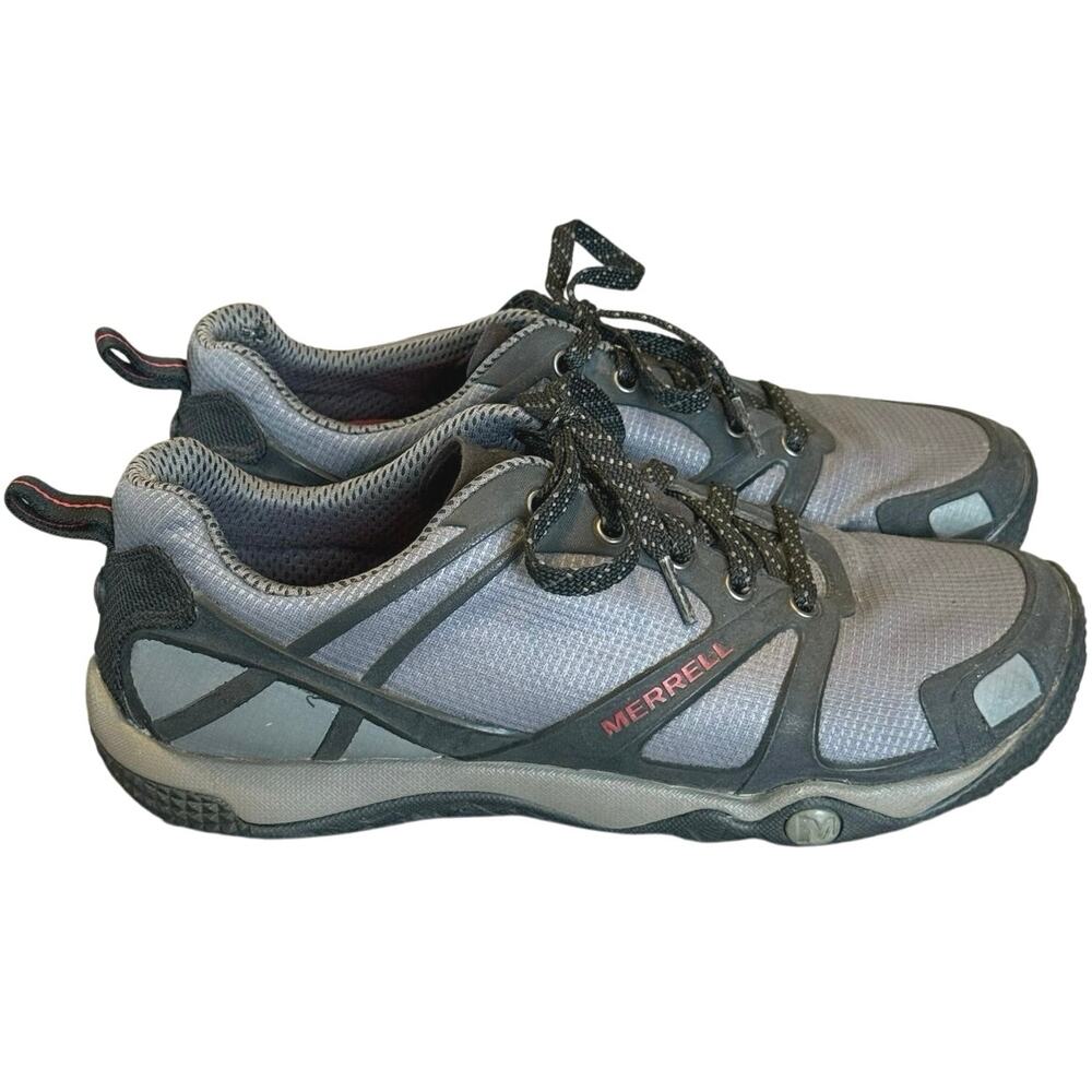 Merrell Castle Rock Hiking Athletic Trail Shoes- Grey, Black, Red - Men’s Size 9